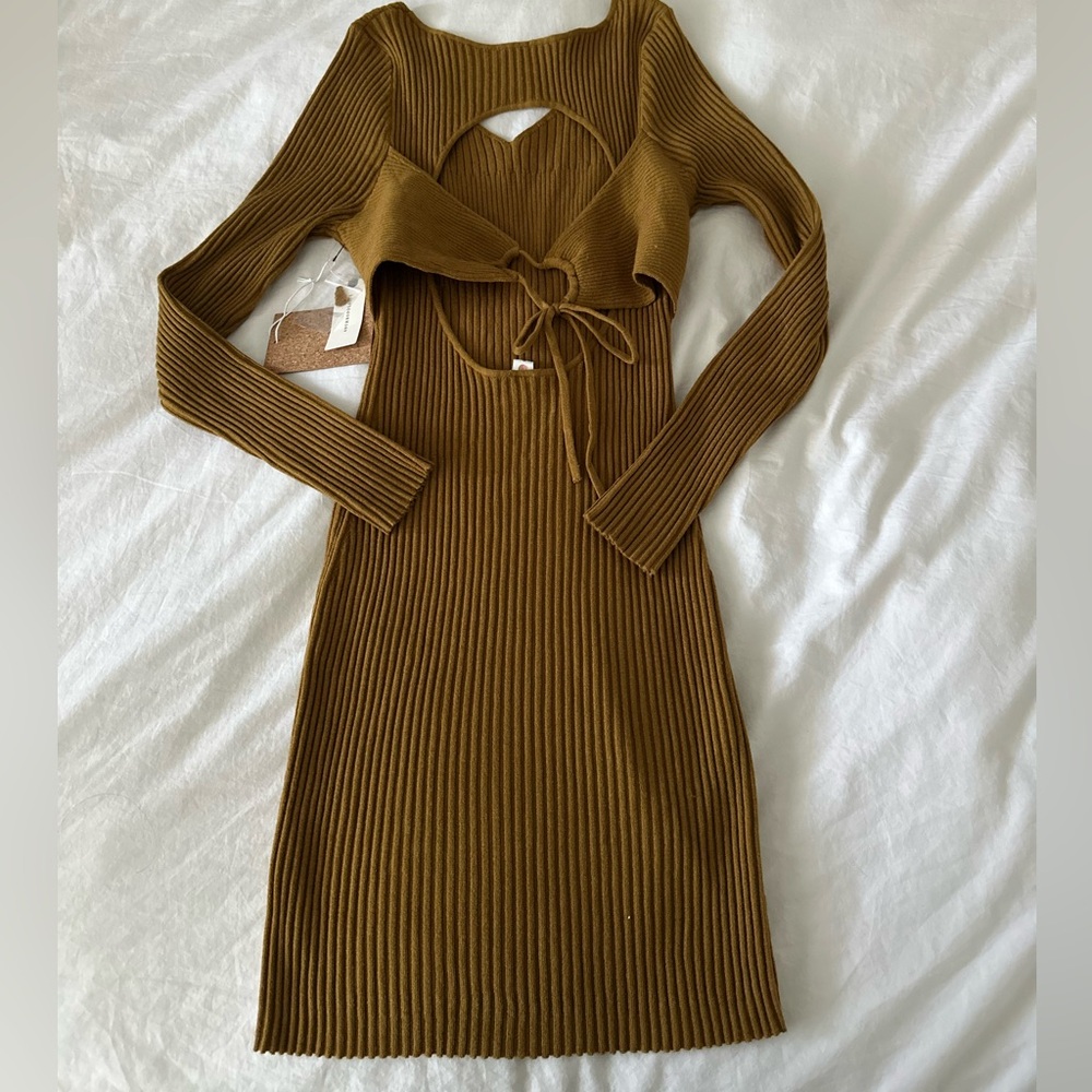 Anthropologie ribbed midi sweater dress NWT
